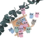 mini raccoon 50pcs silicone animal baby teether beads food grade newborn pacifier clip chain diy infant chewing tooth care pearl