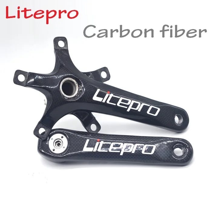 Litepro велосипед Сверхлегкий карбоновый коленчатый набор 130 BCD 412 складной велосипед шатун для дорожного велосипеда 170 мм части велосипеда