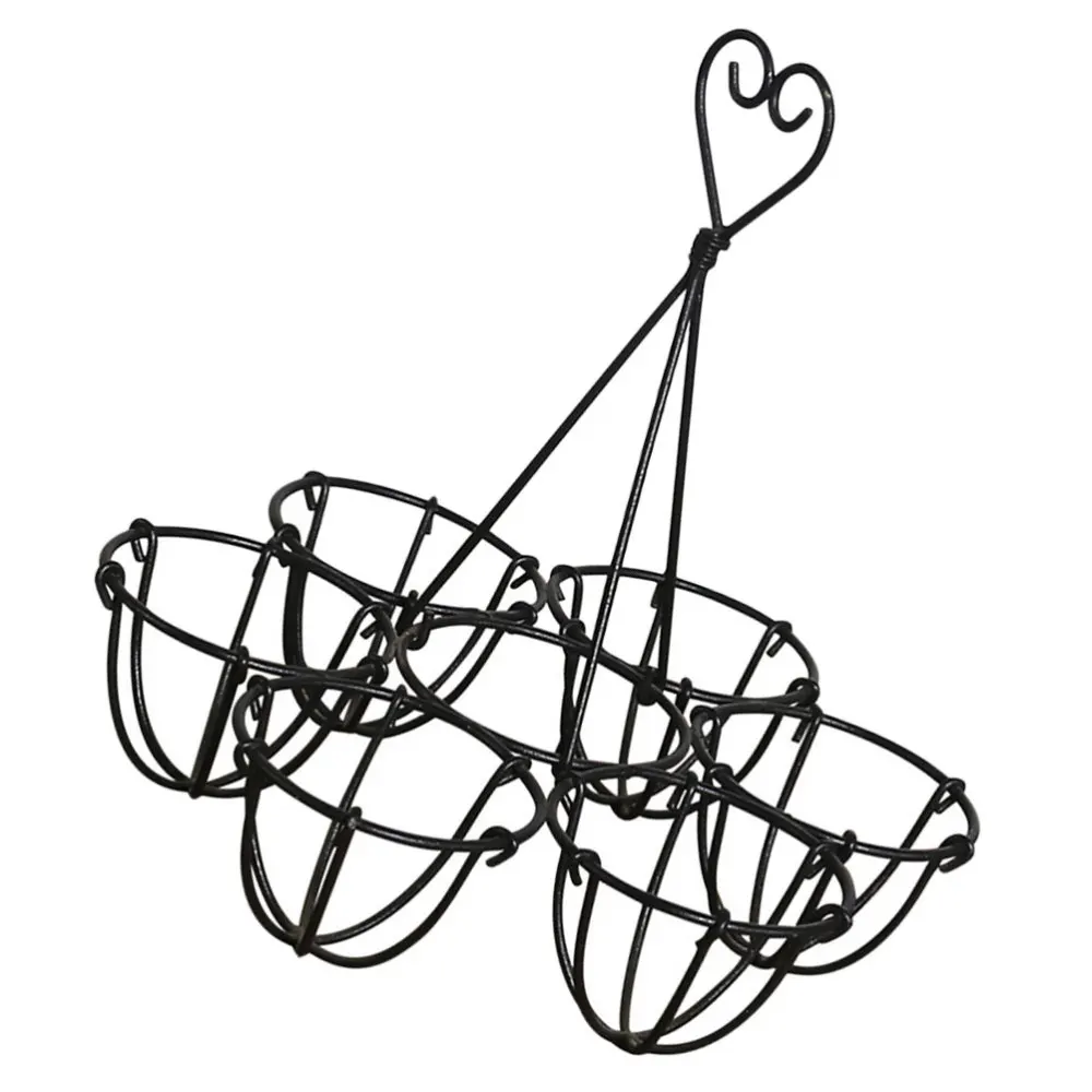 

1PC Creative Kitchen Egg Holder Six Hole Egg Storage Rack Home Egg Stand (Black)