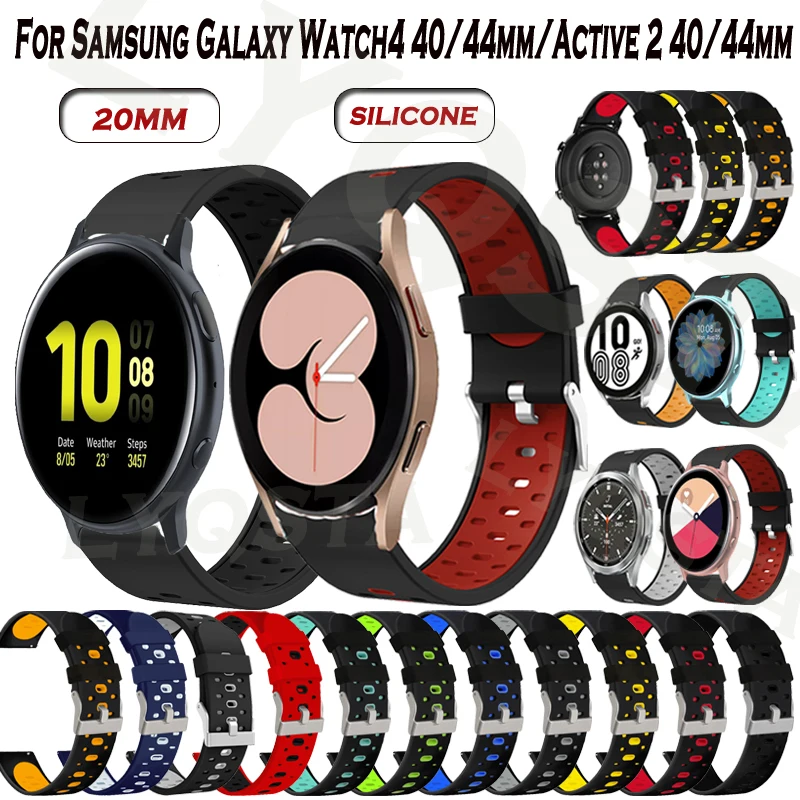 

Smartwatch Silicone Watchband Strap For Samsung Galaxy Watch4 40/44mm/4 Classic 42/46mm/Active 2 40/44mm Wriatstrap Band Belt