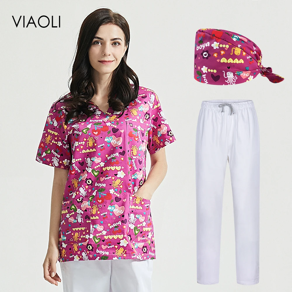 Униформа для груминга домашних животных женские топы с коротким рукавом удобная