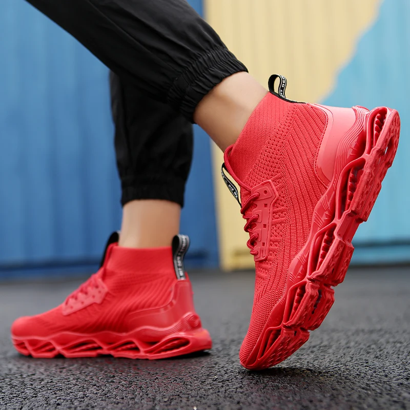 Высокие женские кроссовки амортизирующая спортивная обувь для улицы бега
