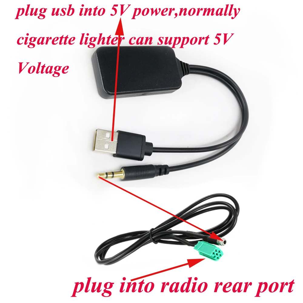 2020 автомобильный стерео беспроводной Bluetooth приемник USB/AUX аудио AUX кабель адаптер