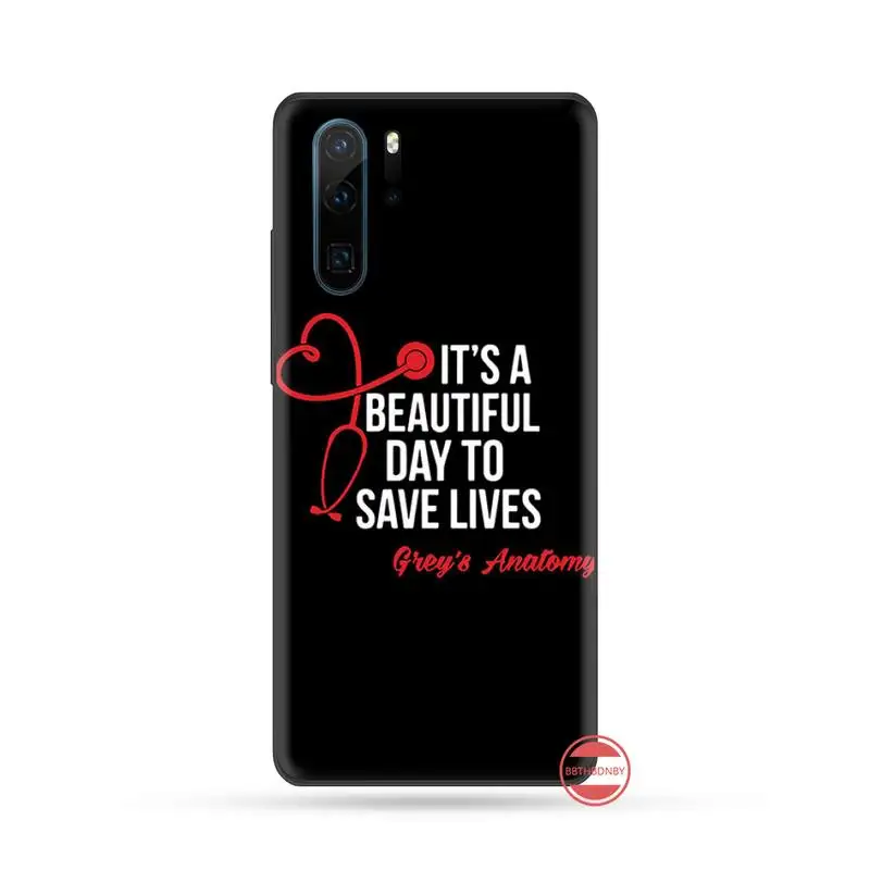 Мягкий чехол сериала Анатомия серого цвета для телефона Huawei P9 P10 P20 P30 Pro Lite smart Mate 10