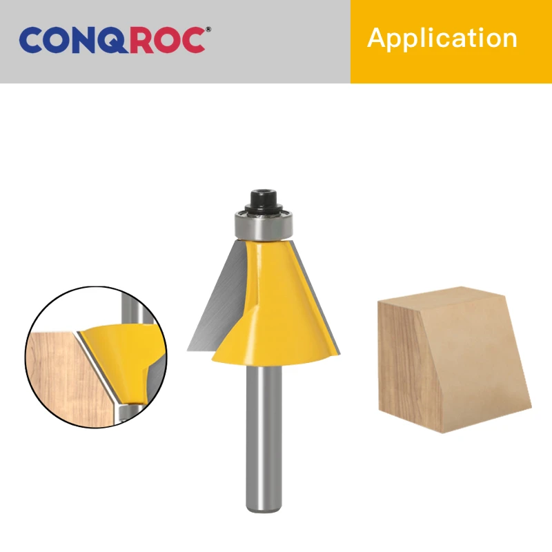

Chamfer Edge Forming Router Bit 1/4" Shank 15 | 22.5 | 30 Degree