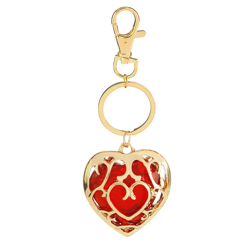 

Game The Legend Of Zelda Cosplay Prop Heart Shaped Crystal Keychain Jewelry Accessory