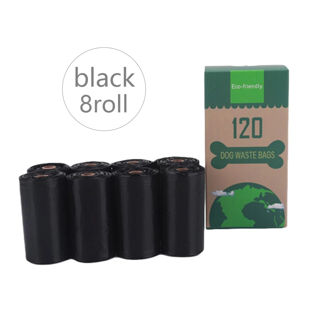 BK 8roll Экологически чистые мешки для мусора, чехол для медиаторов, для удаления домашних животных, биоразлагаемые мешки для уборки за домашними животными, товары для прогулок для домашних животных - Цвет: BK 8roll