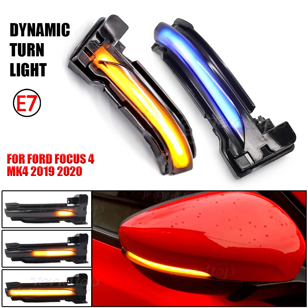 For Ford Focus 4 MK4 LED Dynamic Turn Signal Blinker Sequential Side Mirror Indicator Light 2019 2020 | Автомобили и мотоциклы
