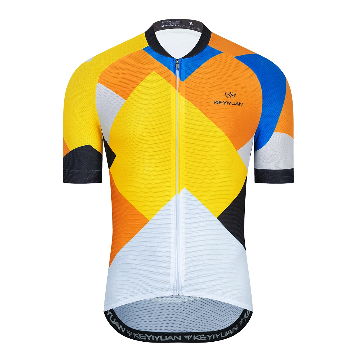 

KEYIYUAN Summer Mens Orange Yellow Blue Cycling Jersey Quick-drying Short Sleeve Maillot Ciclismo Camisas Ciclista Blusas