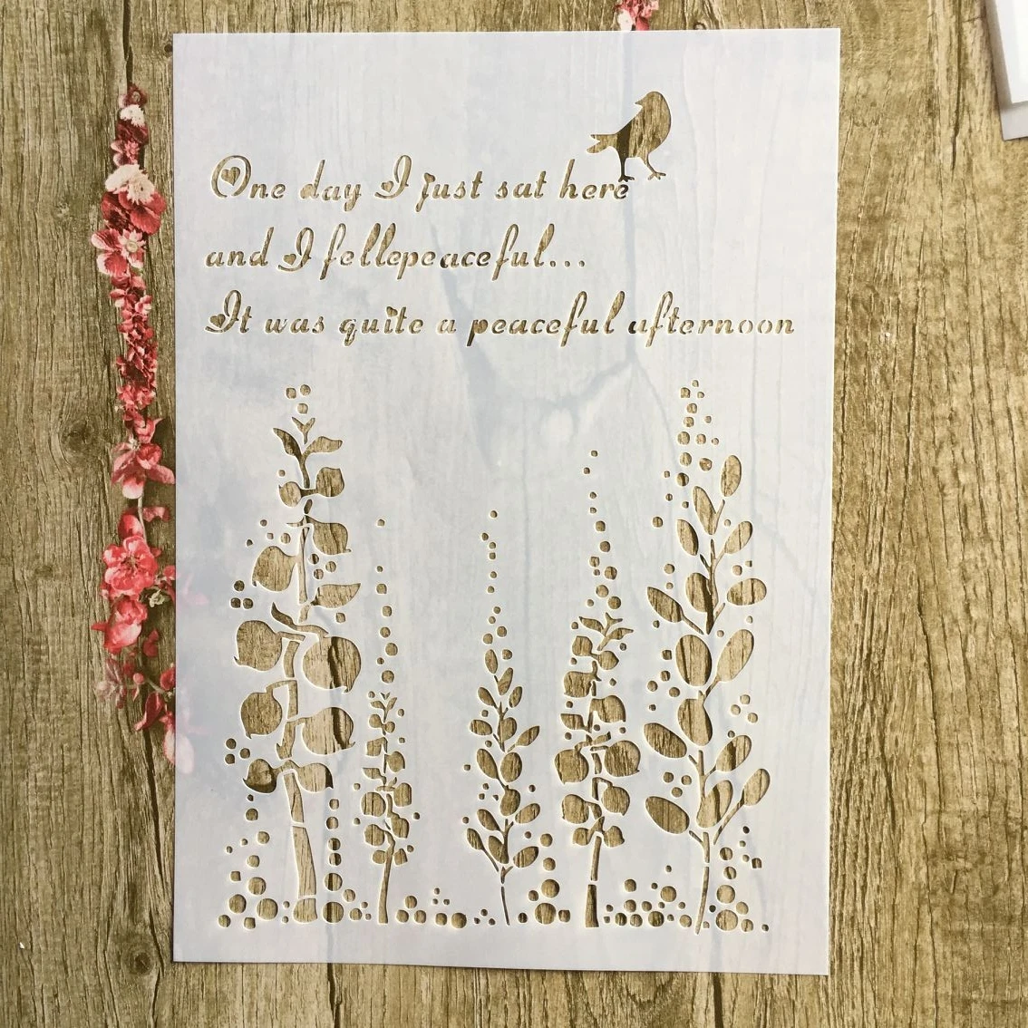 4Pcs / All A4 Leaf Butterfly Tree DIY Layered Stencil Painting Scrapbook Coloring Embossed Album Decoration Card Template | Канцтовары