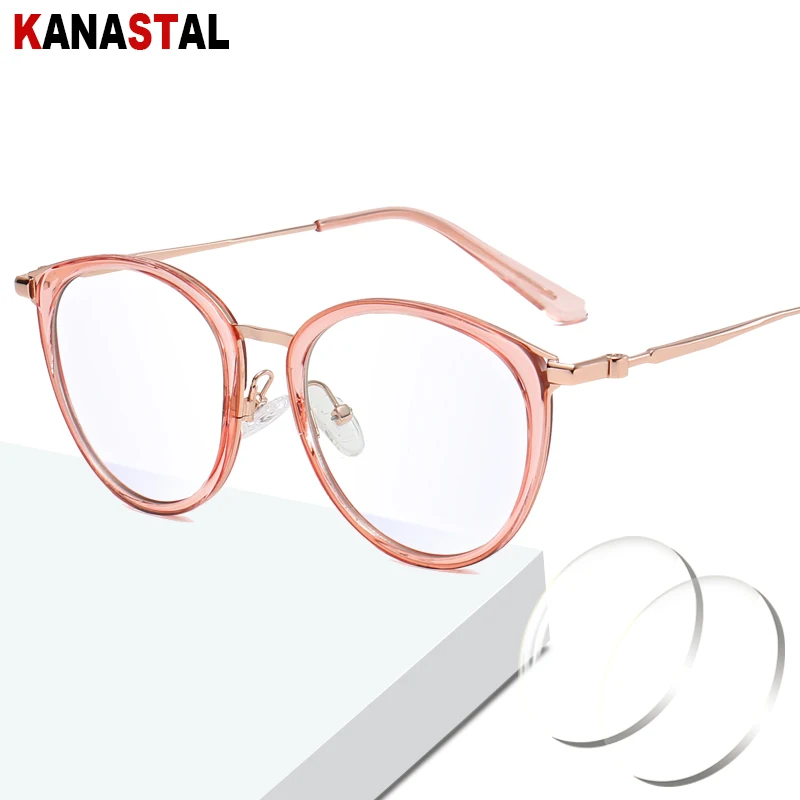 

Women Anti Blue Light Blocking Glassees TR90 Metal Oval Frame Men Prescription Optical Glasses Hyperopia Myopia Reading Eyewear