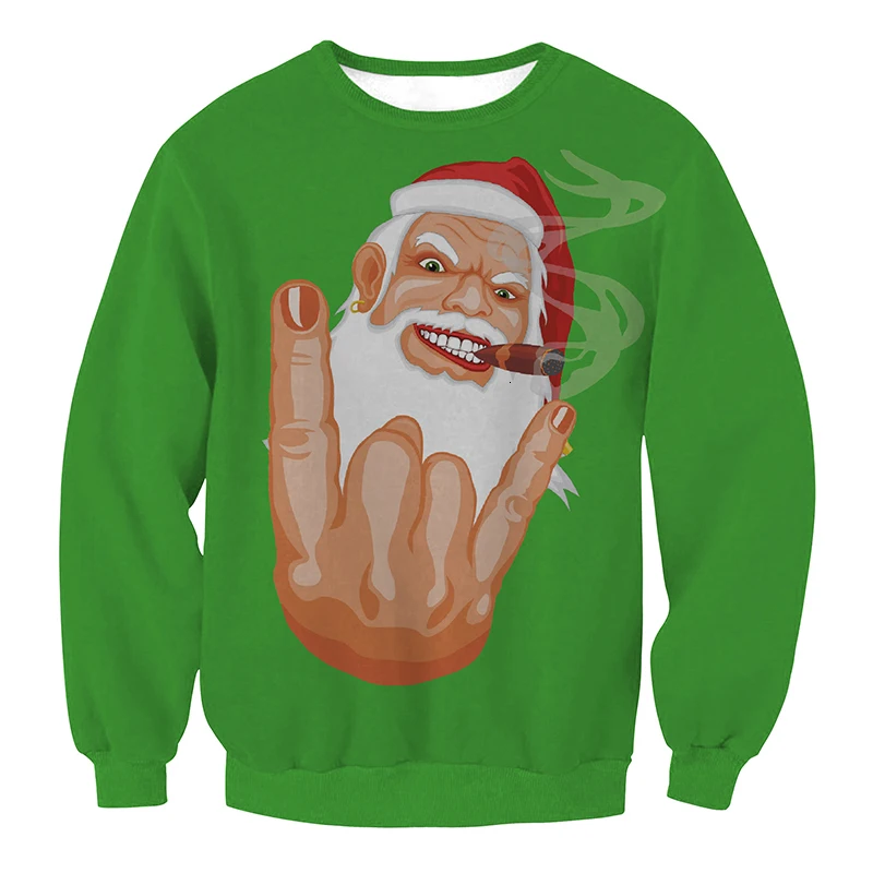 LEH Ugly Christmas Sweater Unisex Men Women Vacation Santa Elf Pullover Funny Womens Sweaters Tops Autumn Winter Clothing | Женская