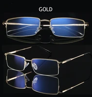 ultralight reading glasses women men rectangle semi rim alloy high quality anti blu ray anti fatigue 1 2 3 to 4