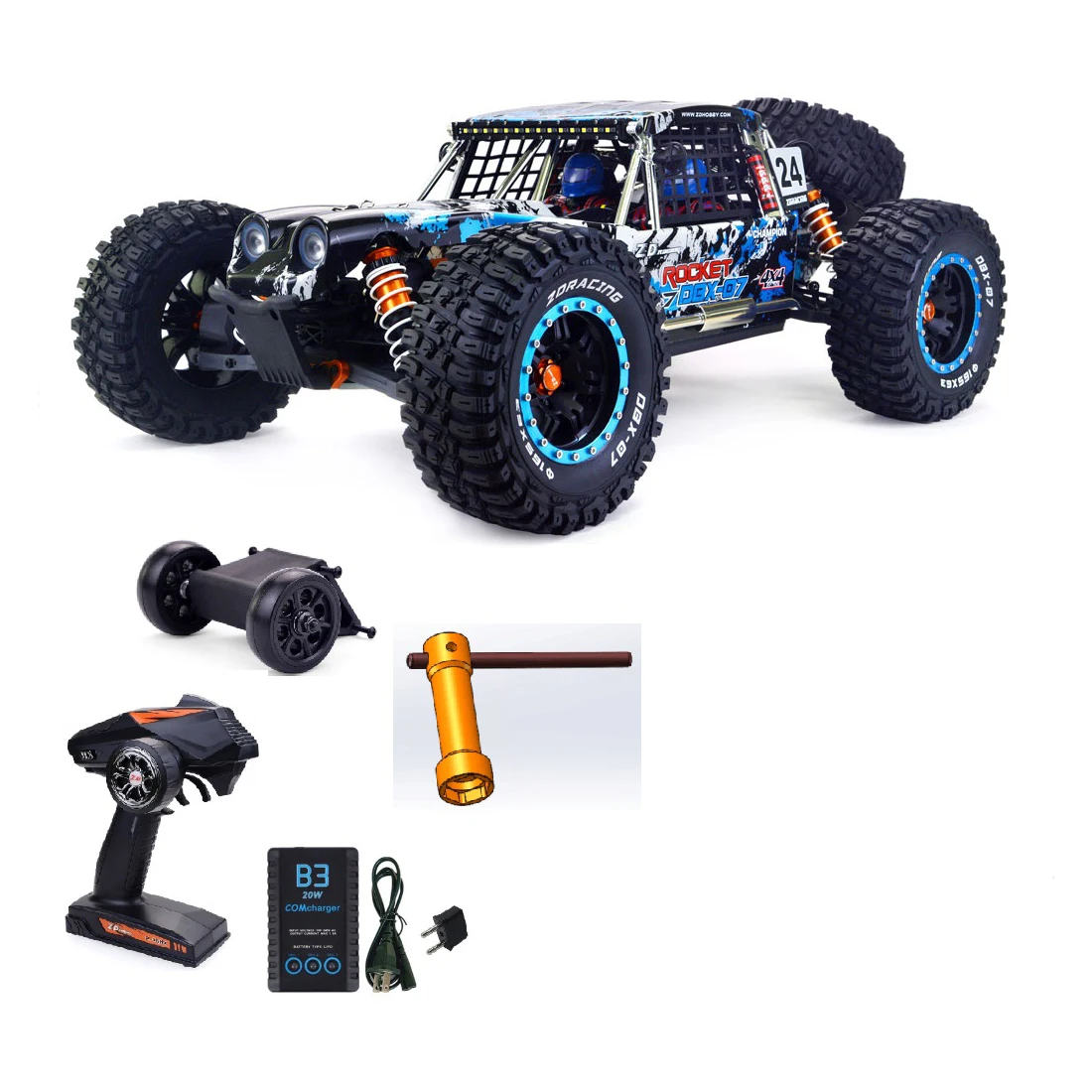 ZD Racing DBX-07 1/7 2 4G 4WD Радиоуправляемый автомобиль 80 км/ч высокоскоростной