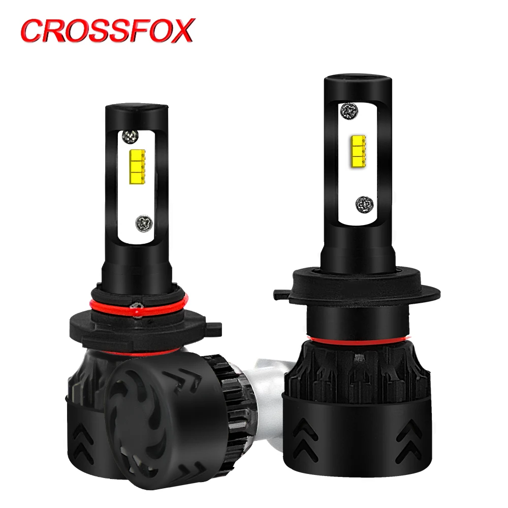 CROSSFOX 12V 24V Автомобильные фары H7 светодиодный H11 9006 HB4 HB3 9005 H1 светодиодный H11 H9 H8 Lumi светодиодный s зэс фары лампы авто лампы 6000K