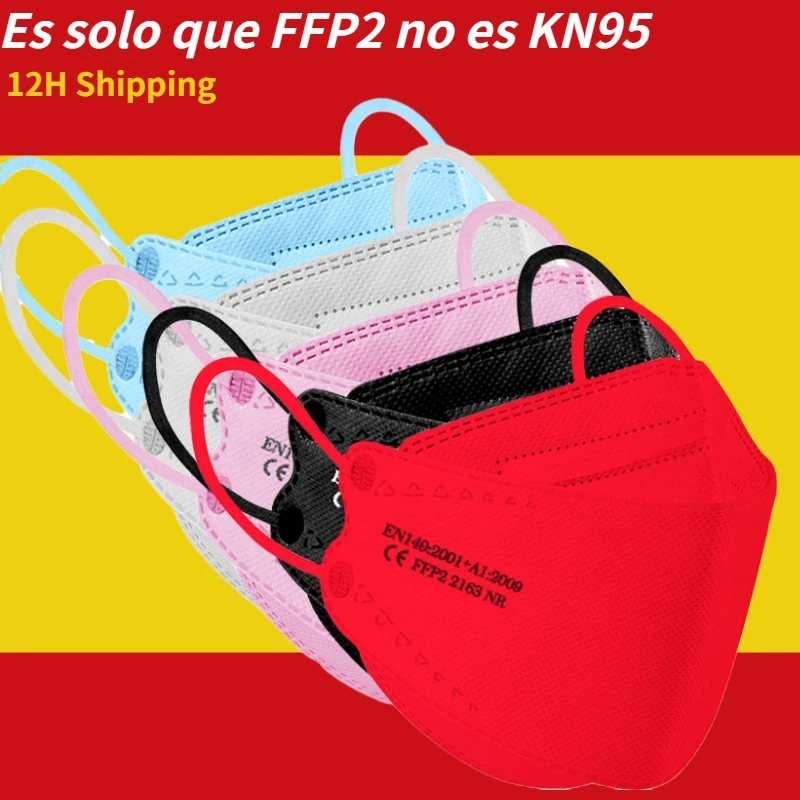 Fpp2 маски рыба маска одобренный Европы черные дыхательной ffp2 kn95 для лица рта ffp 2