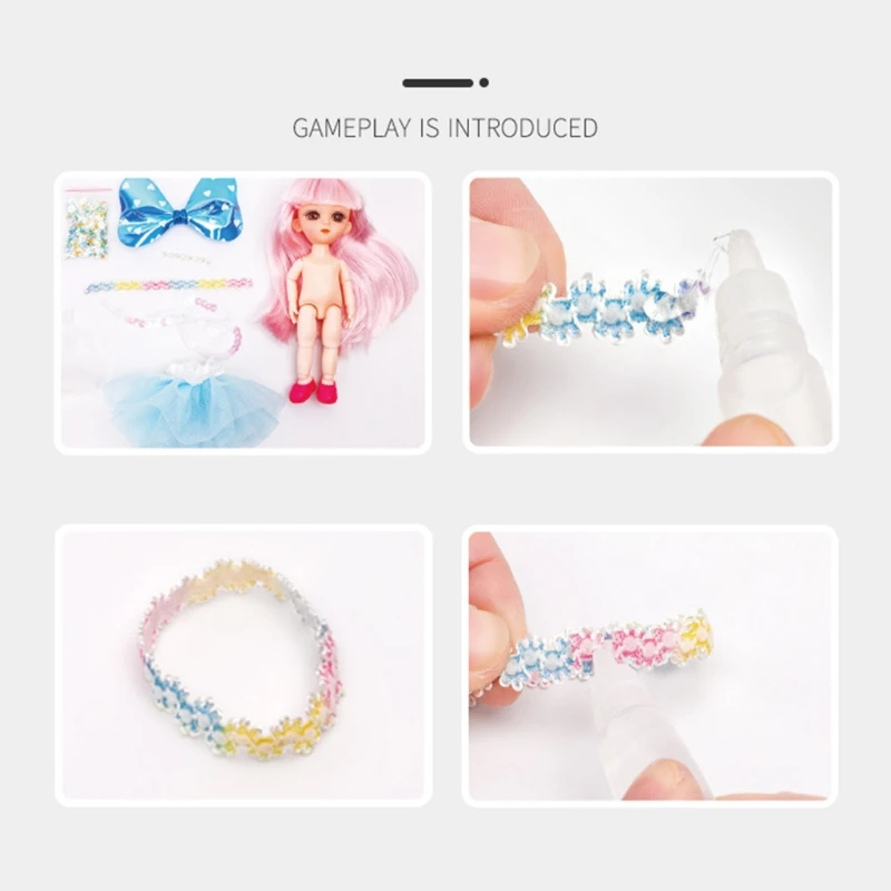 

Handmade Art Crafts Accessories Princess Doll DIY Material Kit Educational Toys