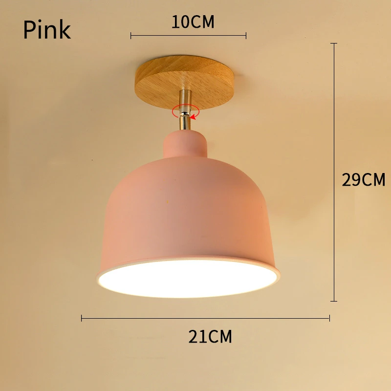 1- Pink Современный светодиодный потолочный светильник Промышленный скандинавский потолочный светильник заподлицо Прихожая лестница прохода кухня крыльцо гостиная огни E27 - Цвет корпуса: 1- Pink