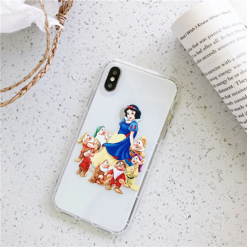 Cartoon Daisy Donald Duck Phone Case for iphone xs xr max Couple Cover Princess Dwarfs Soft Clear Coque 10 6s 7 8Plus |