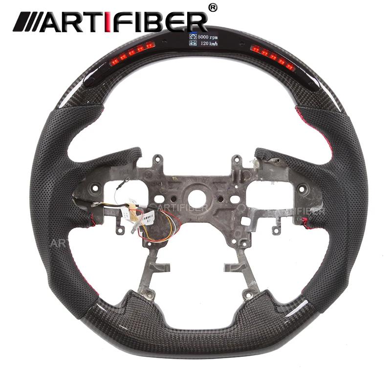 

Race display 100% Real Carbon Fiber LED Steering Wheel for Honda Elysion Pilot,Passport Accord ,