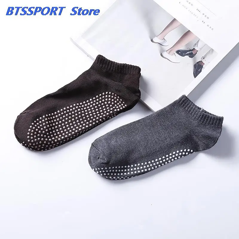 Новинка 1 пара/лот мужские хлопковые нескользящие носки для йоги с захватом