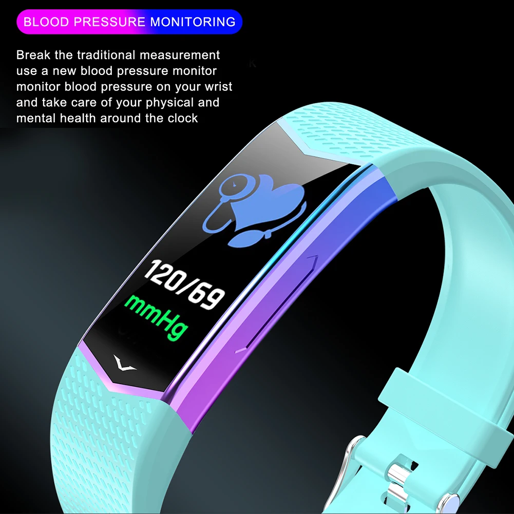 

Smart Bracelet Fitness Tracker Wristband Heart Rate Monitor With Pedometer Sport Band For Men Women Watch