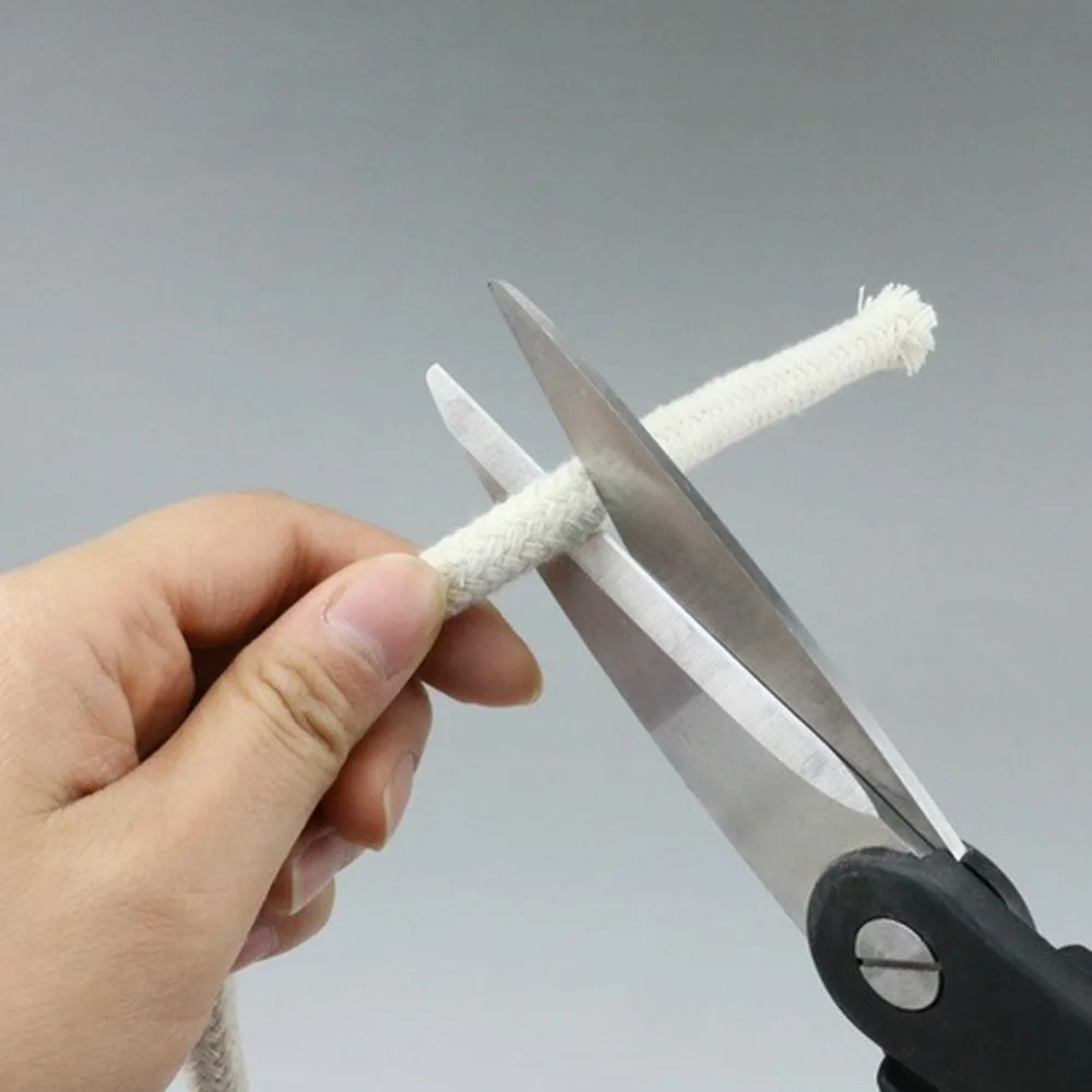 

10M (33 ft) Braided Cotton Core Candle Making Wick For Oil Or Kerosene Lamps 4mm