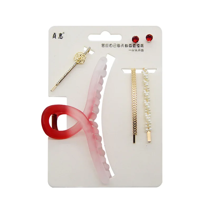 

Бесплатная доставка 2022 женская заколка для волос набор винтажных заколок для Волос акула аксессуары для волос градиентные заколки для воло...