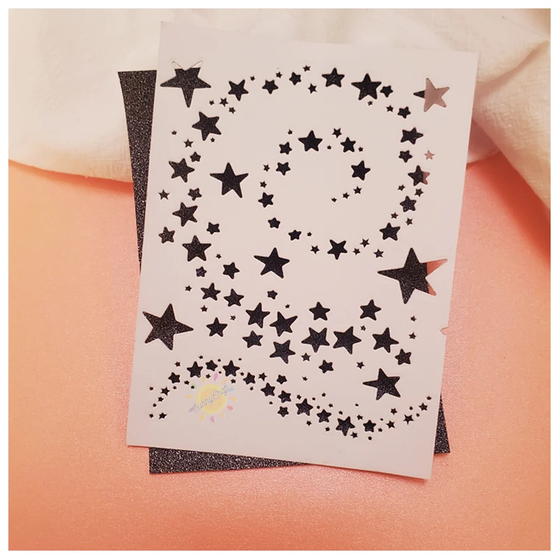 

Stars Stencil Cutting Dies for DIY Scrapbooking Album Cardmaking Decorative Embossing Making Greeting Card Paper Craft