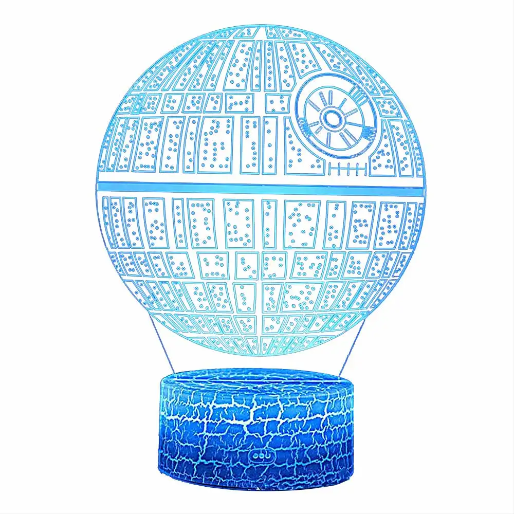 Star Wars Night Light 3D Phantom Table Lamp Kid Room Home Decoration 16 Color Changing LED Children Best Gift | Спорт и развлечения