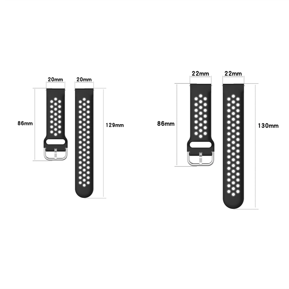 

FIFATA Silicone Smart Watch Band For Samsung Galaxy Watch 3 45mm & 41mm Bracelet For Active 3 2 1 Bracelet 22mm 20mm Wrist Strap