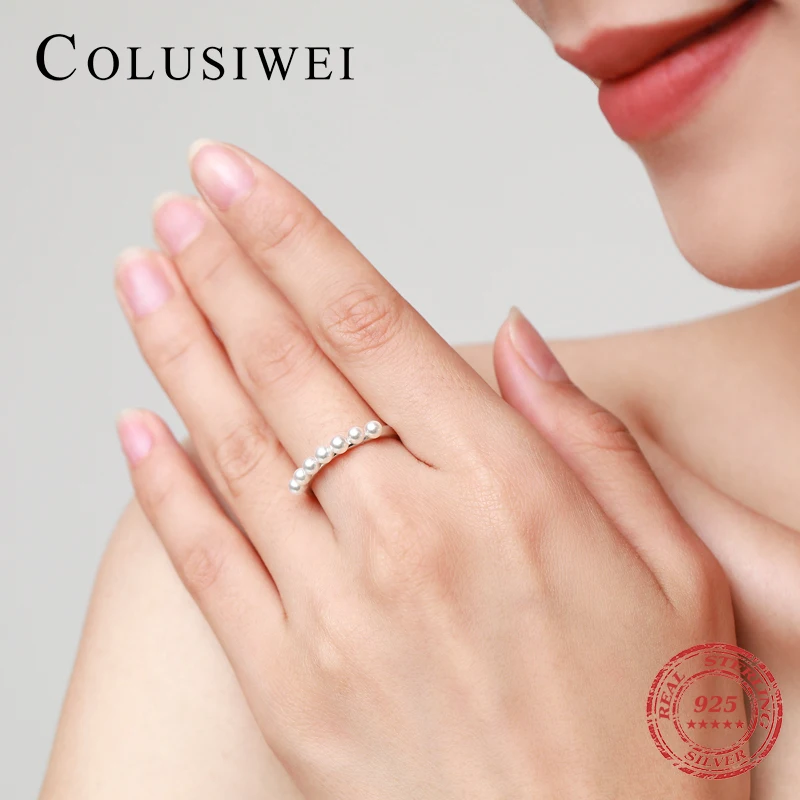 Кольцо Colusiwei из ракушки и жемчуга подарок для девочки 100% Серебро 925 пробы