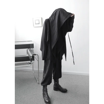 Новая приталенная Готическая темная толстовка модная повседневная нишевая