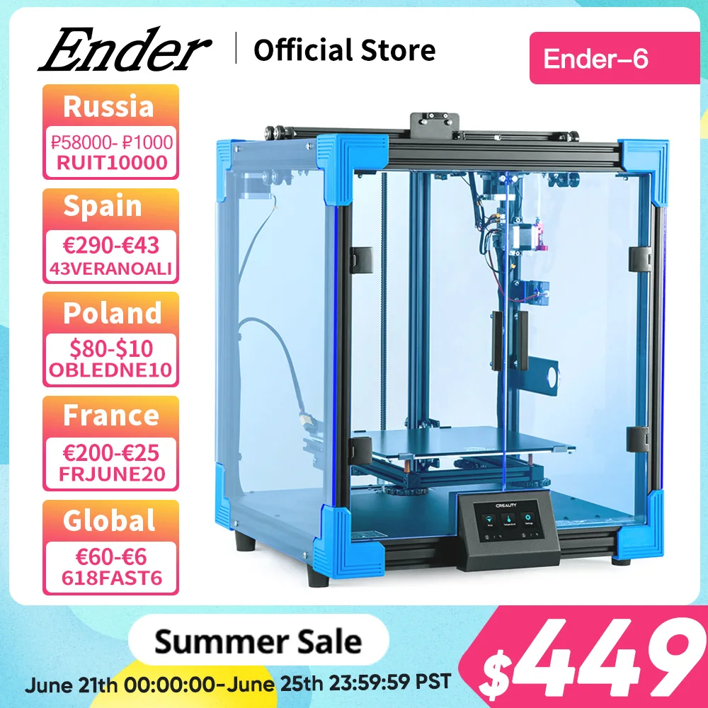 Ender 6 набор для 3D принтера высокая точность большой размер принтер 3d тихая
