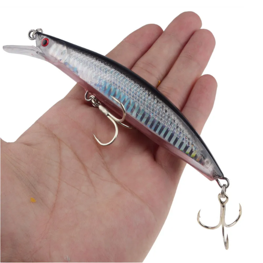 1pcs 13cm 23g Sinking Minnow Fishing Lure Lifelike Hard Bait Quality Treble Hooks Trolling Deep Dive Wobbler Pesca - купить по