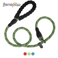 benepaw dog slip rope leash strong nylon padded pet training lead heavy duty durable leashes for medium large small dogs