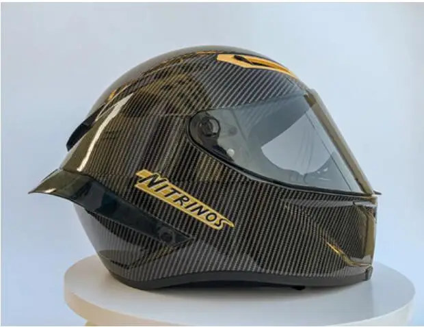 

Full Face Black Carbon Fibre Full Face Motorcycle Helmet GOLDEN COLOR Helmet Riding Motocross Racing Motobike Helmet