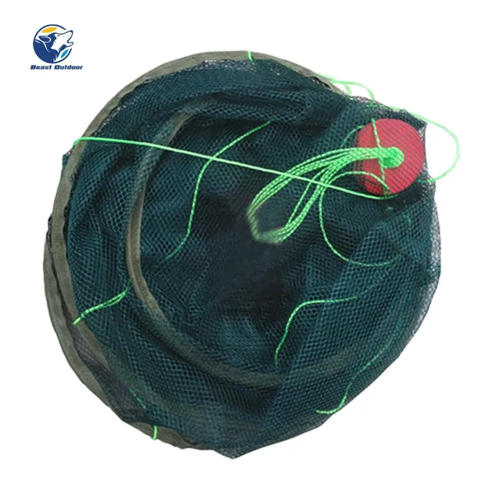 Портативная Складная рыболовная сеть Накидная для ловли креветок раков