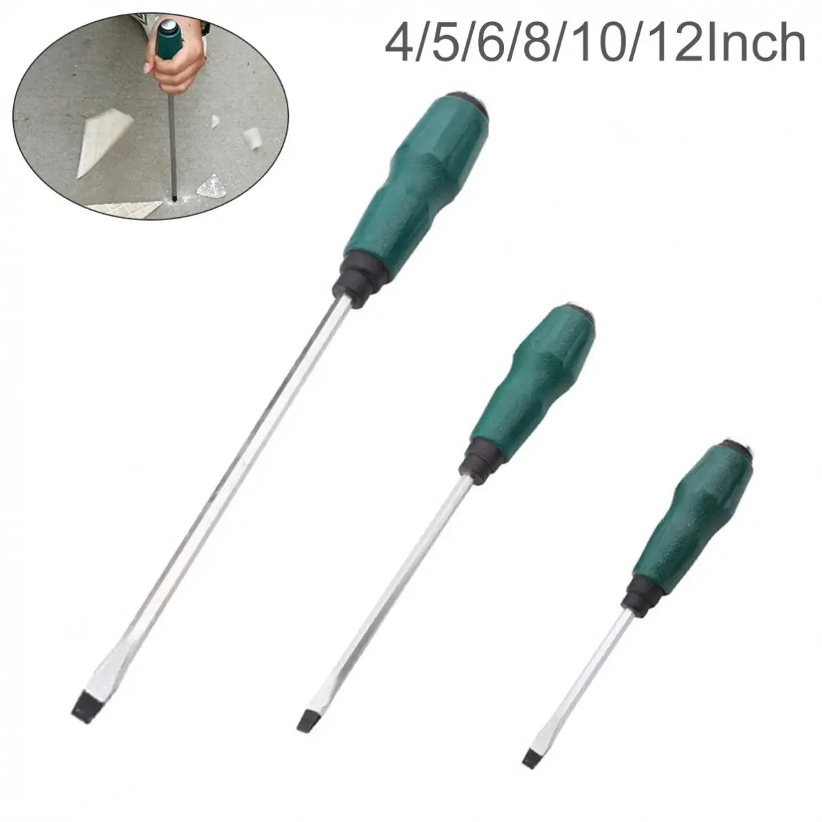 

1PCS 45# Steel Slotted Screwdriver 4/5/6/8/10/12inch Type Magnetic Screw Driver Screwdriver Home Repair Tool Kit for Hand Tools