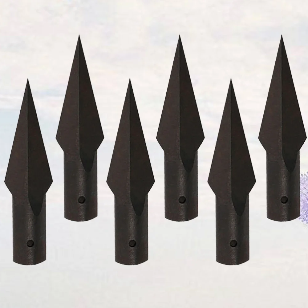 

2PCS 8mm Replacement Arrowhead Sharp Retro Arrow Tips Carbon Steel Archery Accessories (Black)