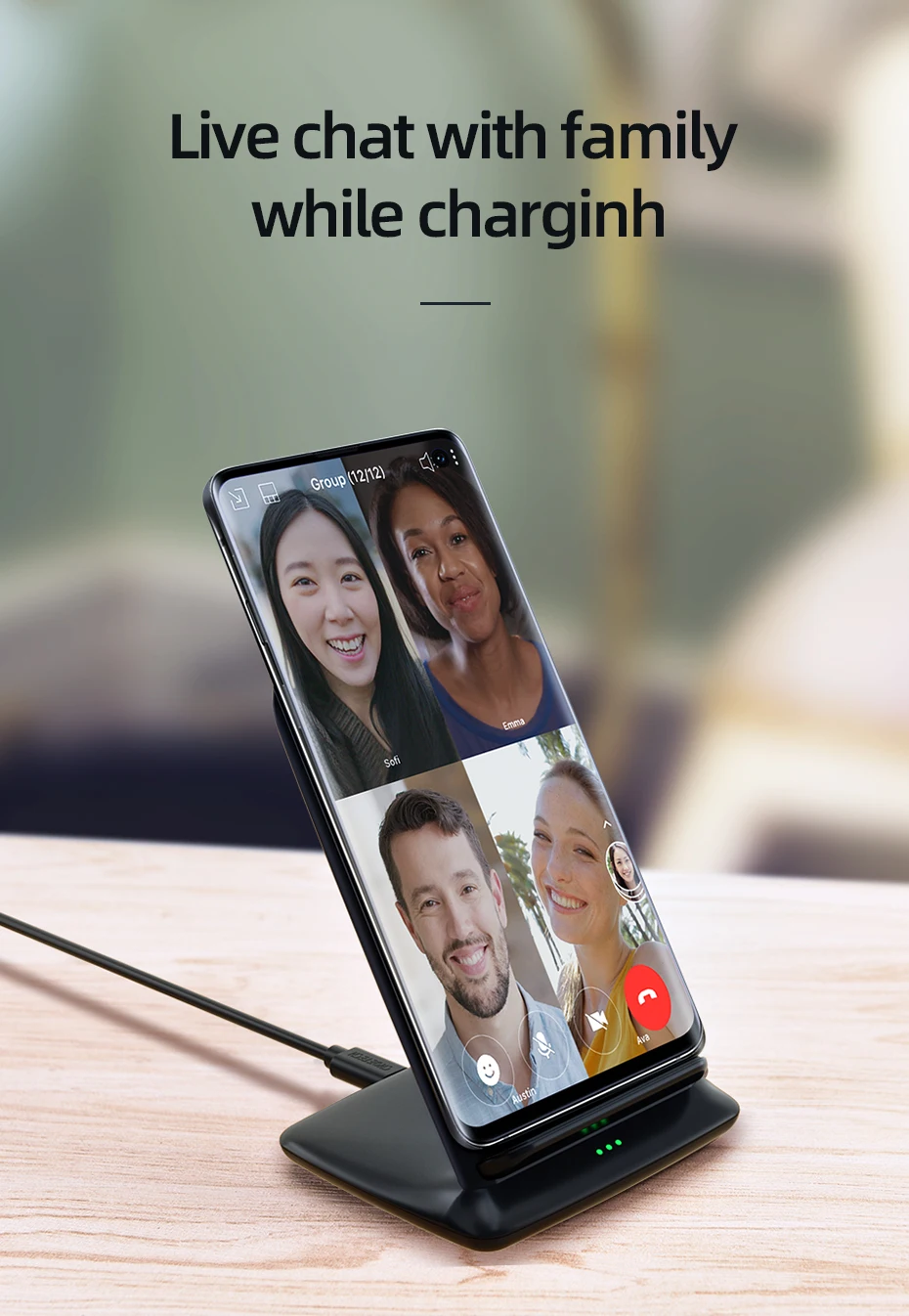 CHOETECH 15 Вт Qi Беспроводное зарядное устройство для LG V30+ V35 V40 V50 G7 G8 быстрое зарядное устройство для samsung S9+ Note 8 S8+ S7 S6 Edge+ зарядное устройство
