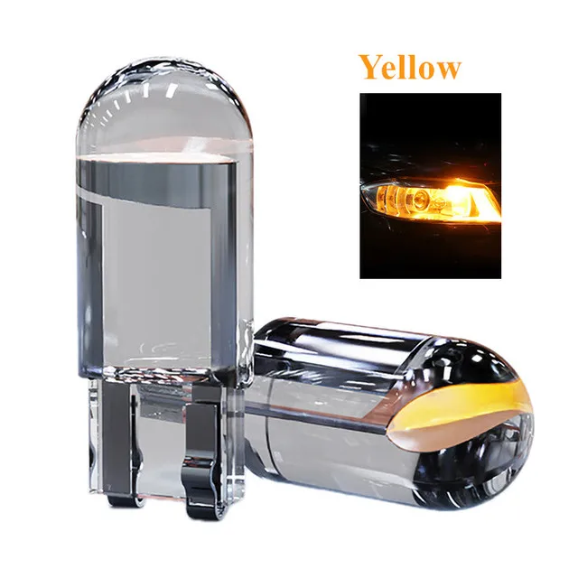 

2 шт. W5W Led T10 Автомобильный светильник COB Стекло 6000K Белый Автомобили Лампа номерного знака Светодиодная купольная лампа для чтения DRL Стиль 12 В