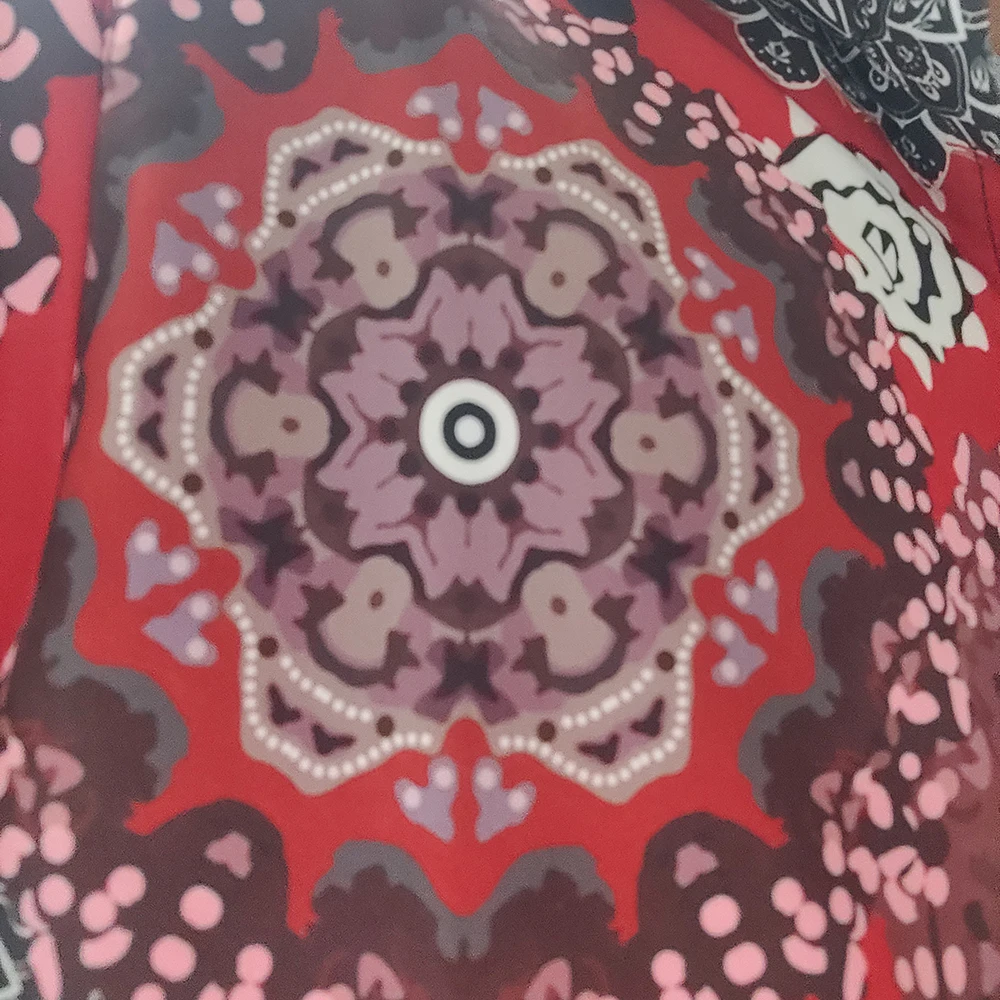 

2021 Summer Man shirt Nation Style turn-down collar Short Sleeve Casual Shirt Red Printed High-End Shirt Branded men's clothing