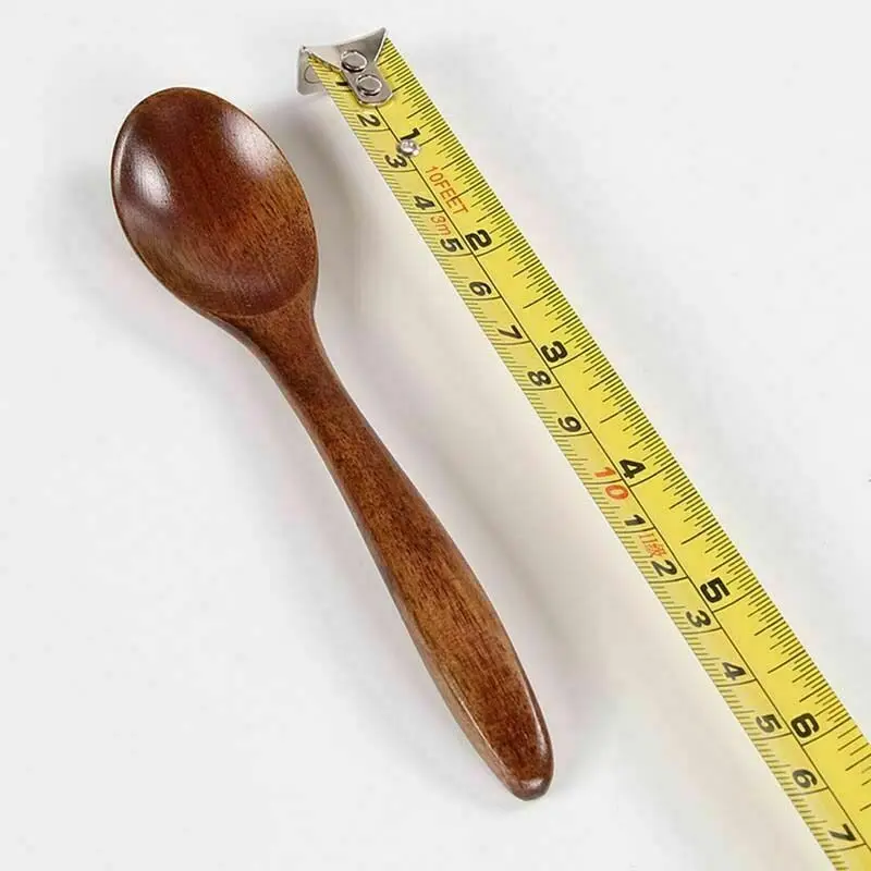 Маленькая ложка меда из натурального дерева кофейная столовая посуда для детей