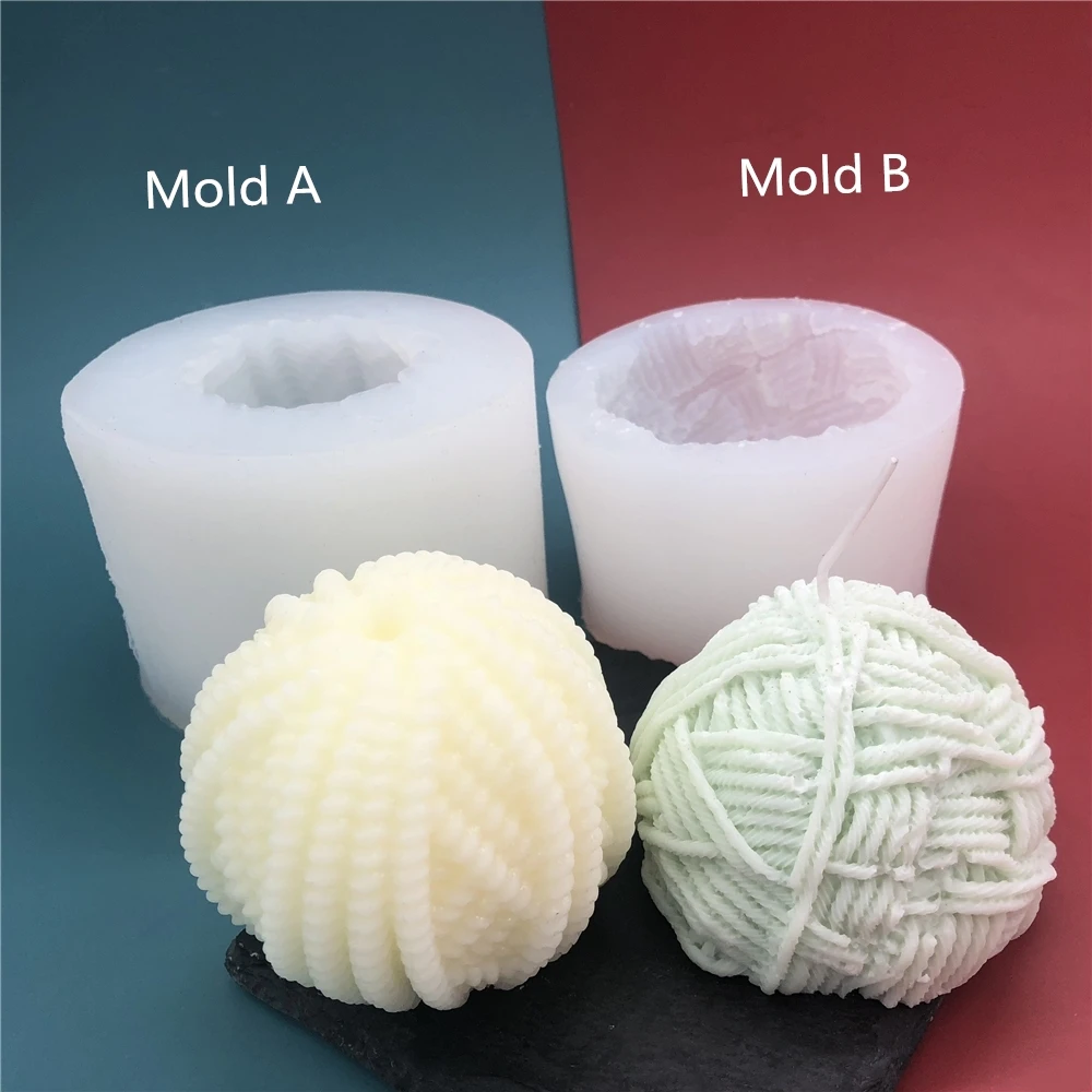 

3D Knitting Wool Ball Silicone Candle Mold Handmade Soap Mold DIY Aromatherapy Plaster Crafts Mold