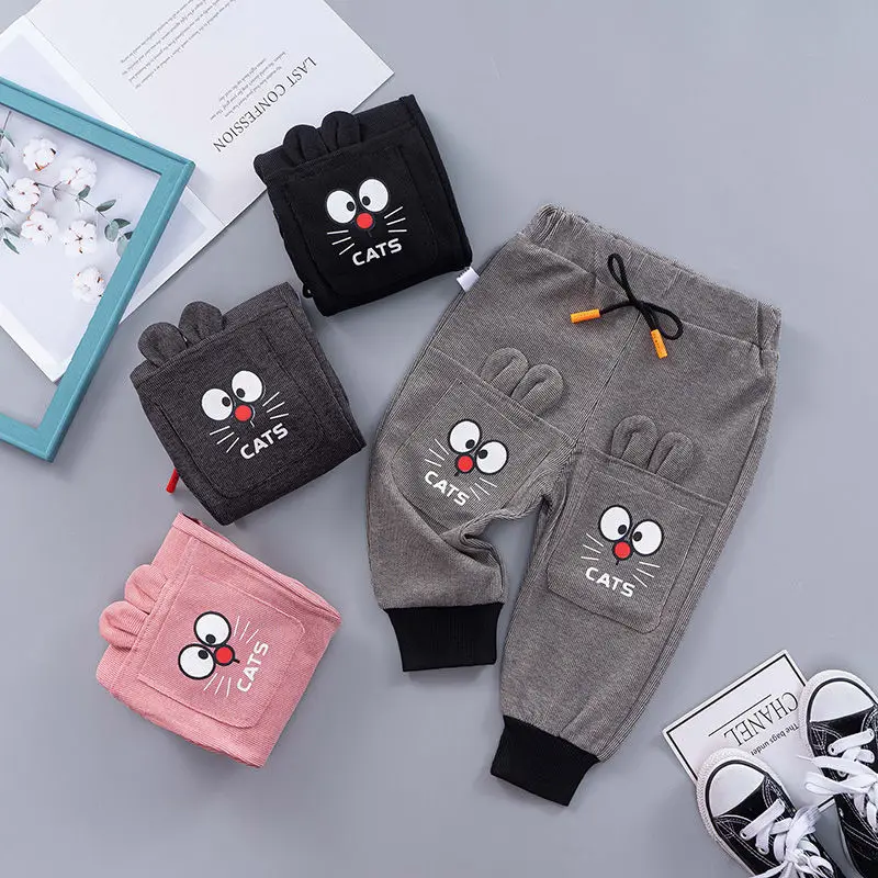 Лидер продаж детские хлопковые брюки повседневные для мальчиков и девочек