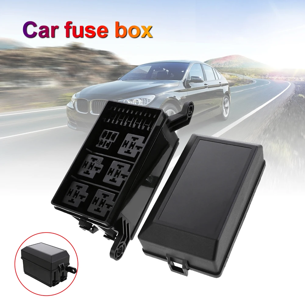 

Universal Automotive Fuse Relay Holder 12-Slot Relay Box 6Relays 6 ATC/ATO Fuses New Promotion Wholesale Quick Delivery