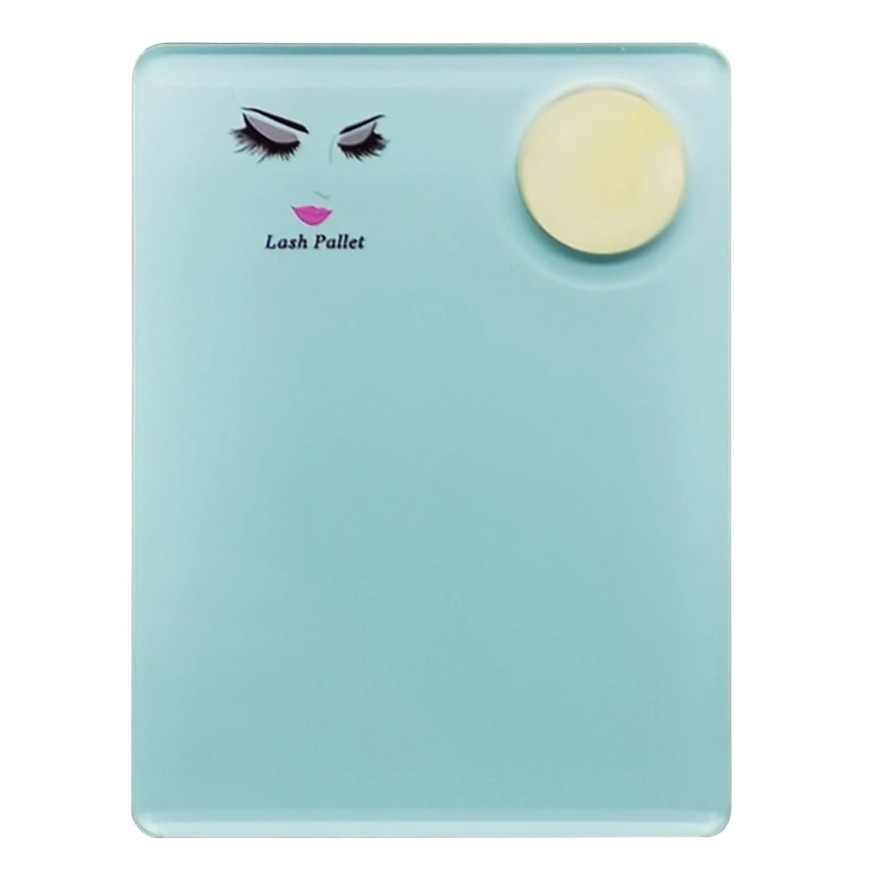 

Acrylic False Eyelash Extension Pallet Holder Organizer Gasket with Jade Stone