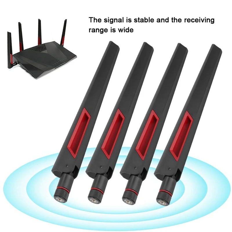 4PCS 2.4G/5G WiFi Antenna SMA Internal Adapter for ASUS AC68U AC88U AC66U 8DBi Wireless LAN/Wi-Fi Router | Электроника