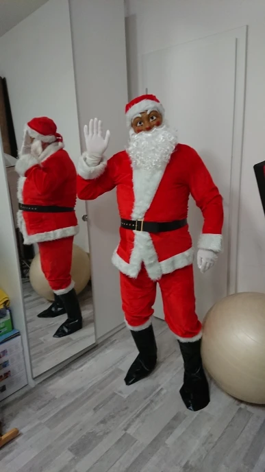 

Christmas Santa Claus Costume Cosplay Santa Claus Clothes Fancy Dress In Christmas Men 5pcs/lot Costume Suit For Adults hot